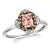 1/2 cts Pink Morganite and Diamond Ring in 14K White Gold by Le Vian