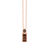 LeVian 14K Rose Gold Smoky Quartz Round Chocolate Brown Diamond Pendant Necklace