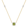 LeVian 14K Two-Tone Gold Green Tourmaline Round Diamond Fancy Pendant Necklace