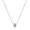 LeVian 14K Two-Tone Gold Aquamarine Round Diamond Pretty Fancy Pendant Necklace