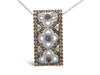 LeVian 14K White Gold Round Chocolate Brown Diamond Beautiful Pendant Necklace