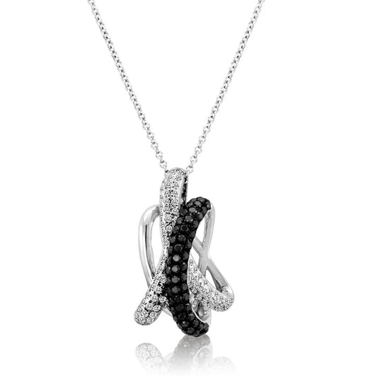 1/2 cts Black Diamond Necklace in 14K White Gold by Le Vian - BirthStone.com