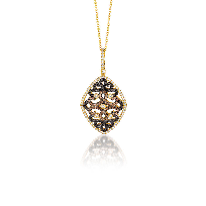 1 1/8 cts White Diamond Necklace in 14K Yellow Gold by Le Vian - BirthStone.com