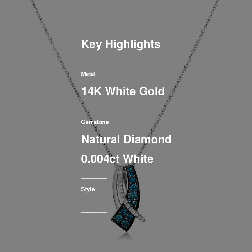 1/3 cts White Diamond Necklace in 14K White Gold by Le Vian