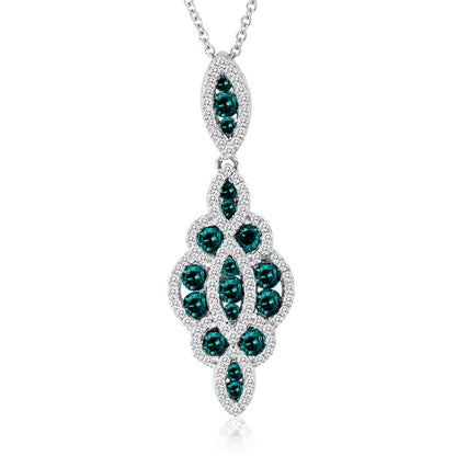 7/8 cts Blue Diamond Necklace in 14K White Gold by Le Vian - BirthStone.com