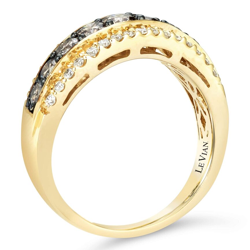 1 1/8 cts Chocolate Diamond Ring in 14K Yellow Gold by Le Vian