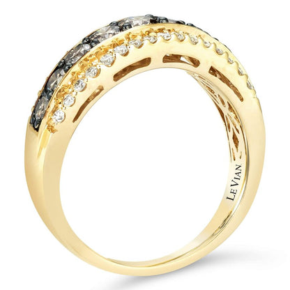 1 1/8 cts Chocolate Diamond Ring in 14K Yellow Gold by Le Vian