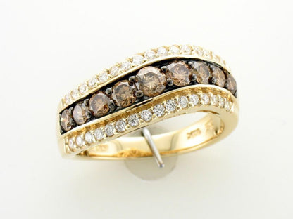 1 1/8 cts Chocolate Diamond Ring in 14K Yellow Gold by Le Vian