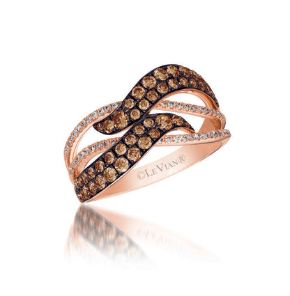 1 cts White Diamond Ring in 14K Rose Gold by Le Vian - BirthStone.com