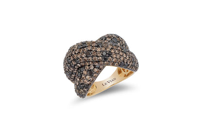 3 3/4 cts Chocolate Diamond Ring in 14K Yellow Gold by Le Vian - BirthStone.com