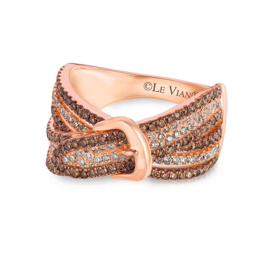 1 cts White Diamond Ring in 14K Rose Gold by Le Vian - BirthStone.com