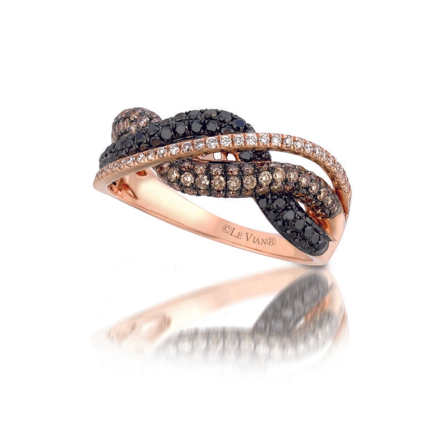 7/8 cts White Diamond Ring in 14K Rose Gold by Le Vian - BirthStone.com