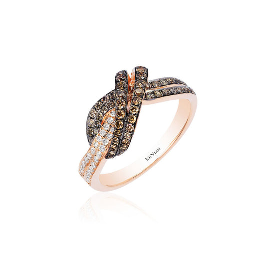 5/8 cts White Diamond Ring in 14K Rose Gold by Le Vian - BirthStone.com