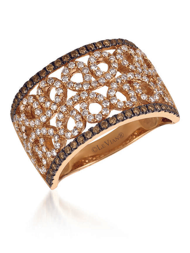 1 cts White Diamond Ring in 14K Rose Gold by Le Vian - BirthStone.com