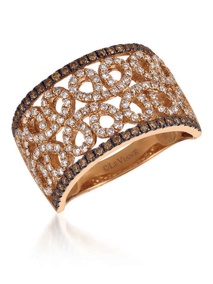 1 cts White Diamond Ring in 14K Rose Gold by Le Vian - BirthStone.com