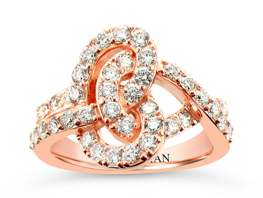 1 1/4 cts White Diamond Ring in 14K Rose Gold by Le Vian - BirthStone.com