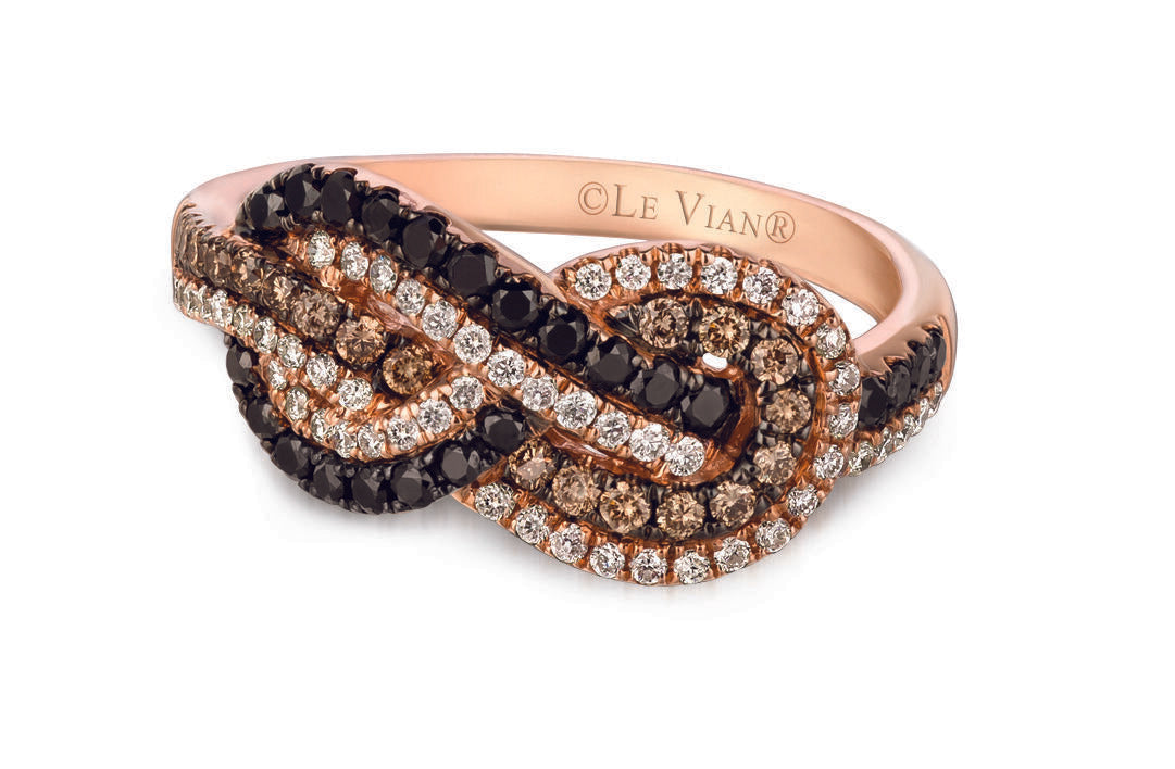 2/3 cts White Diamond Ring in 14K Rose Gold by Le Vian - BirthStone.com