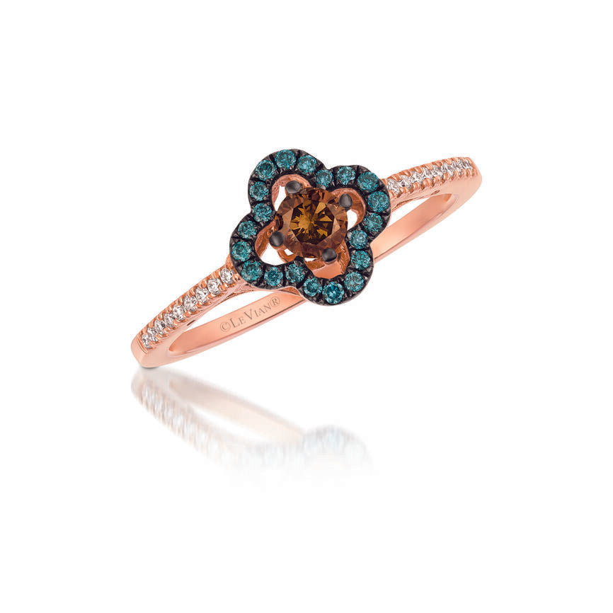 3/8 cts White Diamond Ring in 14K Rose Gold by Le Vian - BirthStone.com