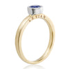 LeVian 14K Two-Tone Gold Blue Sapphire Gemstone Beautiful Pretty Cocktail Ring