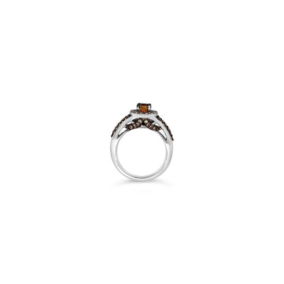 LeVian® Ring Fancy Sapphire Chocolate Diamonds® Vanilla Diamonds® 14K White Gold