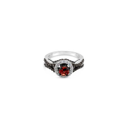 1 1/2 cts Red Sapphire and Diamond Ring in 14K White Gold by Le Vian - BirthStone.com