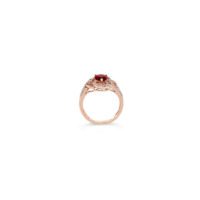 NEW LeVian® Ring Raspberry Rubellite™ Vanilla Diamonds® 14K Strawberry Gold®