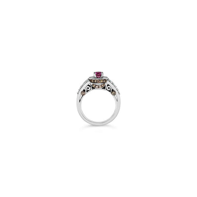 LeVian Ring Purple Sapphire White Diamond Chocolate Diamonds® 14K White Gold