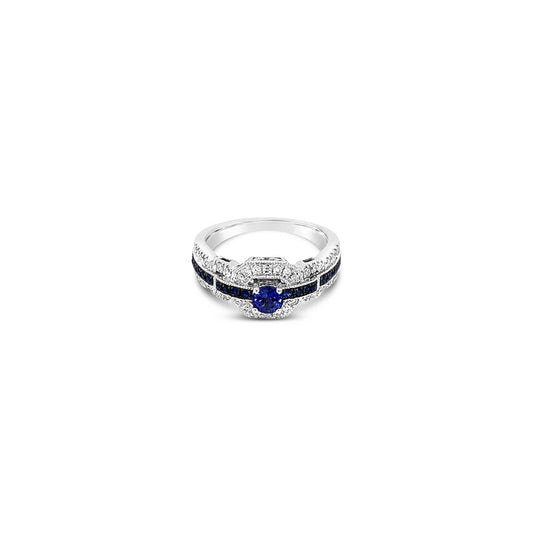 NEW LeVian® Ring Blueberry Sapphire™ Vanilla Diamonds® 14K Vanilla Gold®