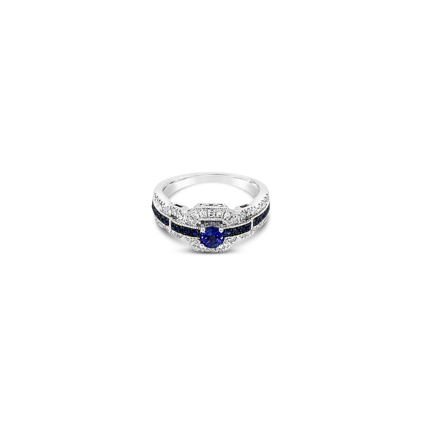 NEW LeVian® Ring Blueberry Sapphire™ Vanilla Diamonds® 14K Vanilla Gold®