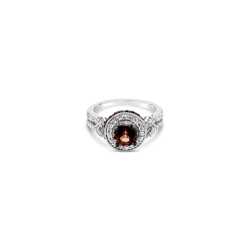 LeVian® Ring Fancy Sapphire White Diamonds Chocolate Diamonds® 14K Two Tone Gold