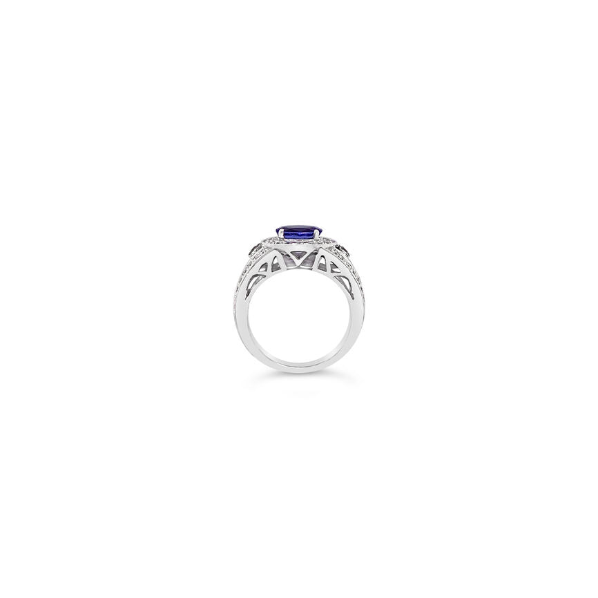 LeVian® Ring Tanzanite Chocolate Diamonds® Vanilla Diamonds® 14K Vanilla Gold®