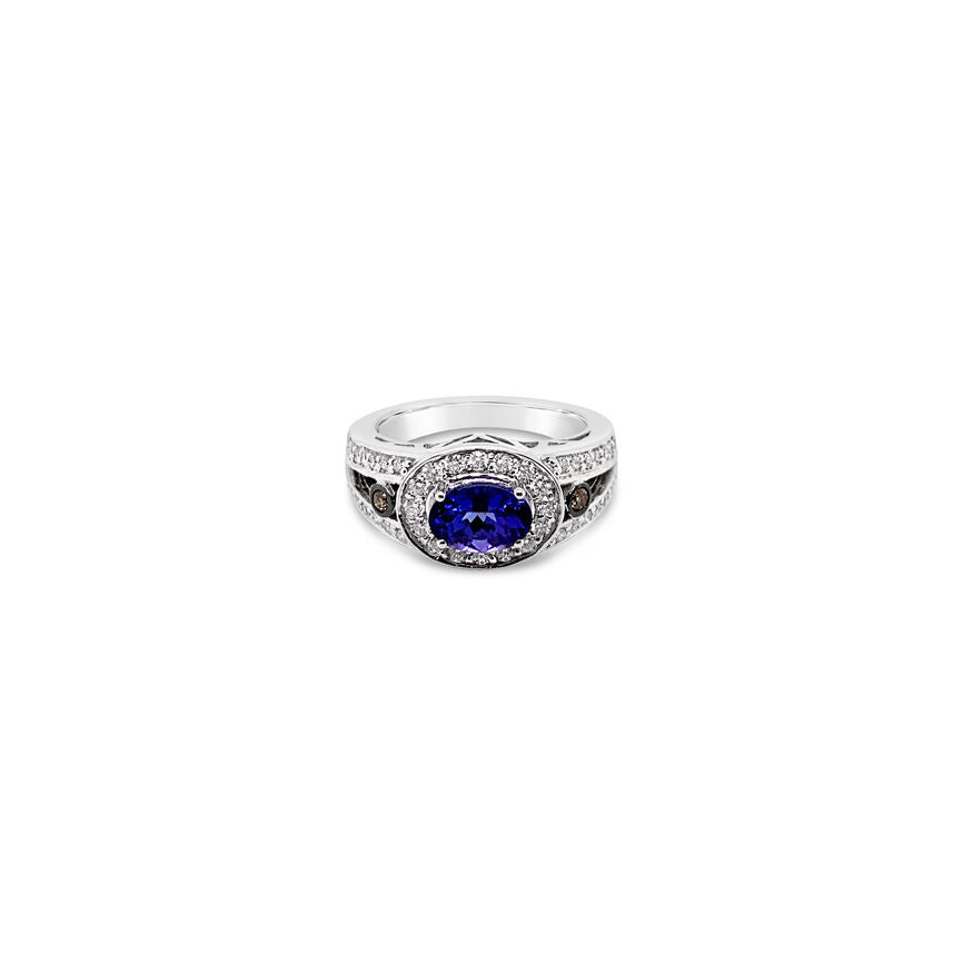 LeVian® Ring Tanzanite Chocolate Diamonds® Vanilla Diamonds® 14K Vanilla Gold®