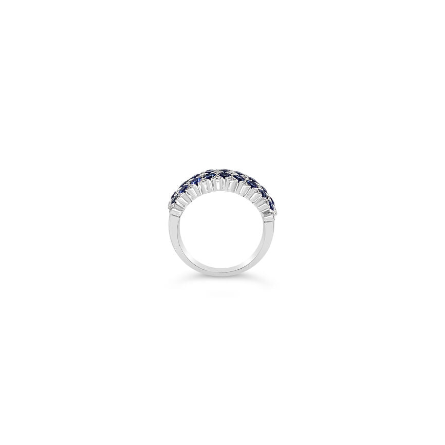 2 1/4 cts Blue Sapphire and Diamond Ring in 14K White Gold by Le Vian - BirthStone.com