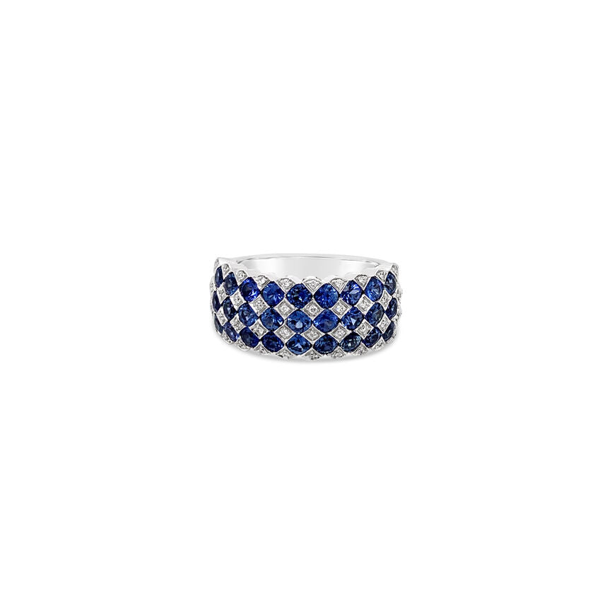 2 1/4 cts Blue Sapphire and Diamond Ring in 14K White Gold by Le Vian - BirthStone.com