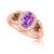 LeVian 14K Rose Gold Amethyst Round Brown Chocolate Diamond Classic Halo Ring