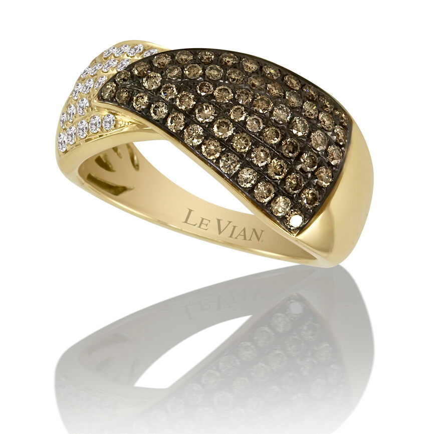 7/8 cts White Diamond Ring in 14K Yellow Gold by Le Vian - BirthStone.com