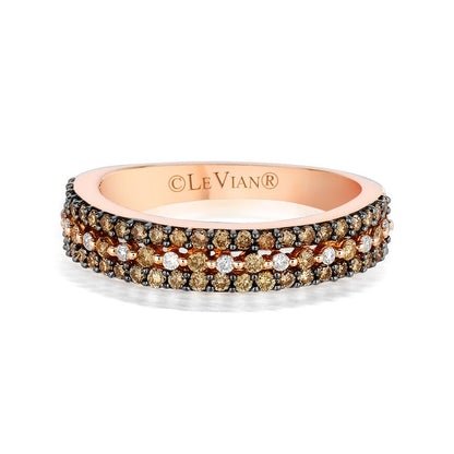 5/8 cts White Diamond Ring in 14K Rose Gold by Le Vian - BirthStone.com