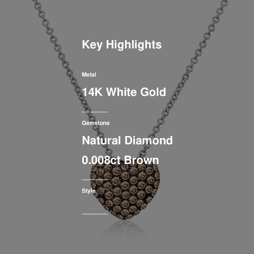 1/2 cts Chocolate Diamond Necklace in 14K White Gold by Le Vian