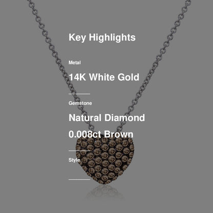 1/2 cts Chocolate Diamond Necklace in 14K White Gold by Le Vian