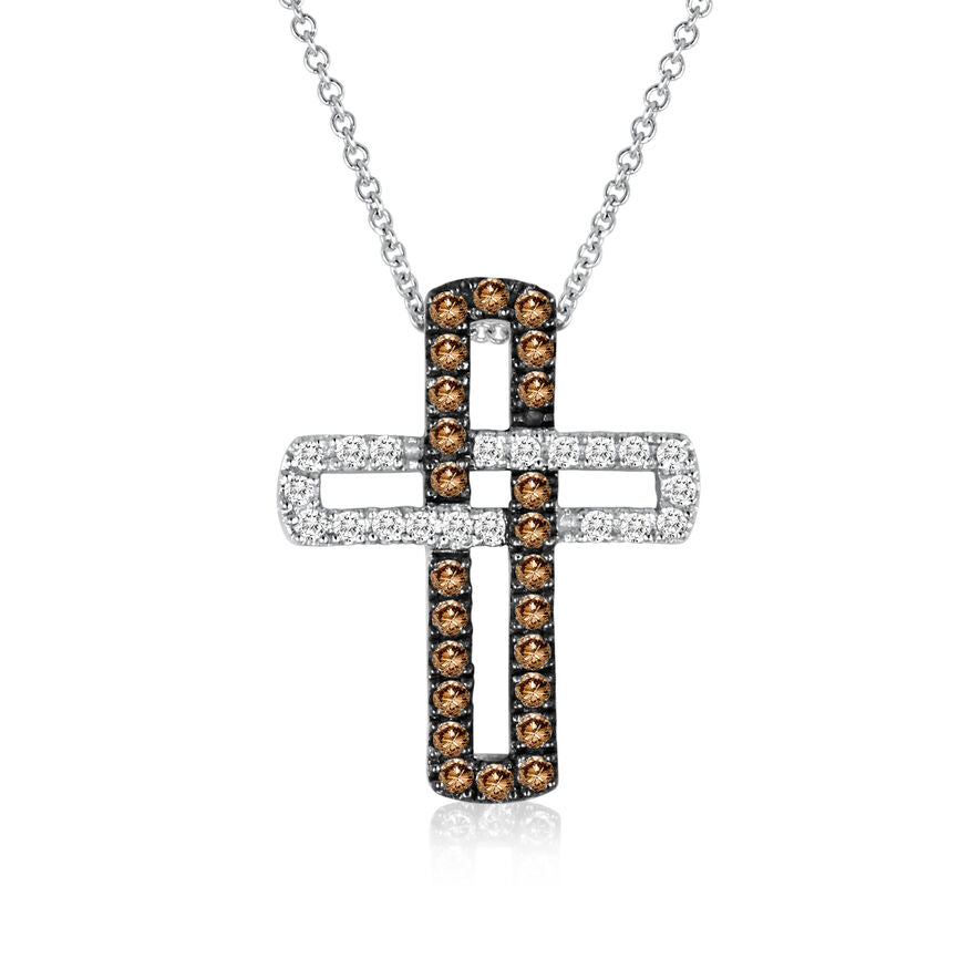 3/8 cts Chocolate Diamond Necklace in 14K White Gold by Le Vian - BirthStone.com