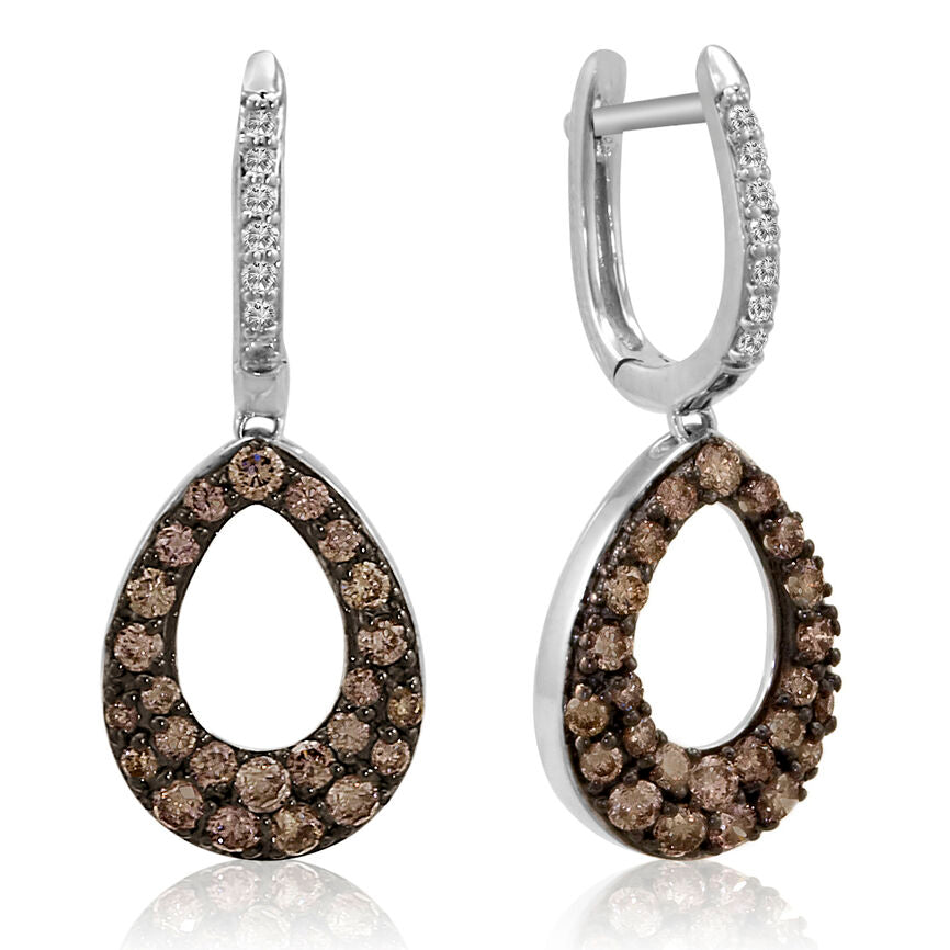 Le Vian Grand Sample Sale Earrings featuring Chocolate Diamonds , Vanilla Diamonds set in 14K Vanilla Gold - BirthStone.com