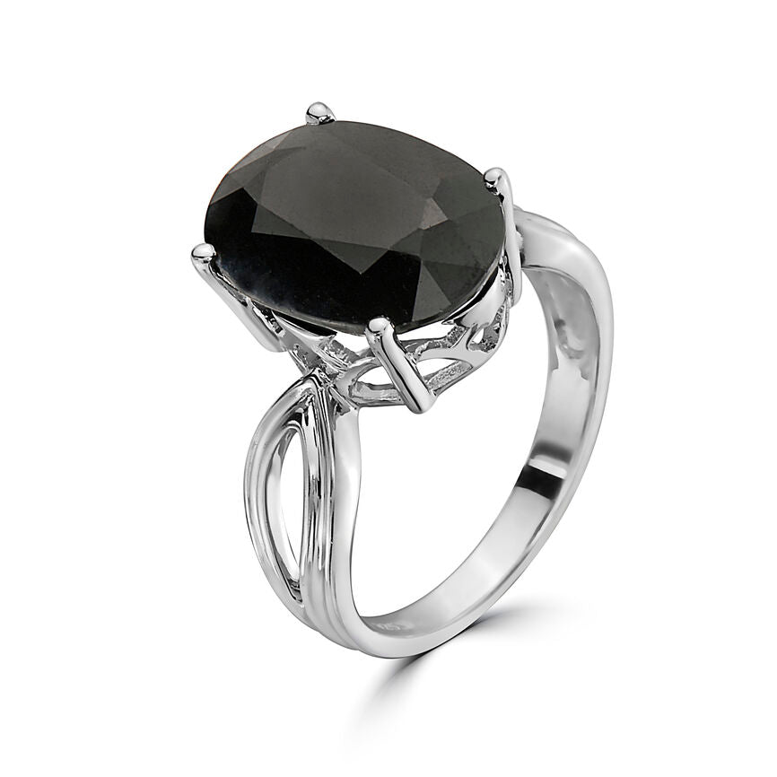 8 cts Black Sapphire Ring in Sterling Silver Plated Sterling Silver by Le Vian - BirthStone.com