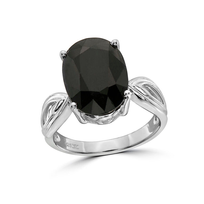 8 cts Black Sapphire Ring in Sterling Silver Plated Sterling Silver by Le Vian - BirthStone.com