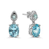 SILVER 925  GOLD SIGNITY BLUE TOPAZ, BLUE ZIRCON E