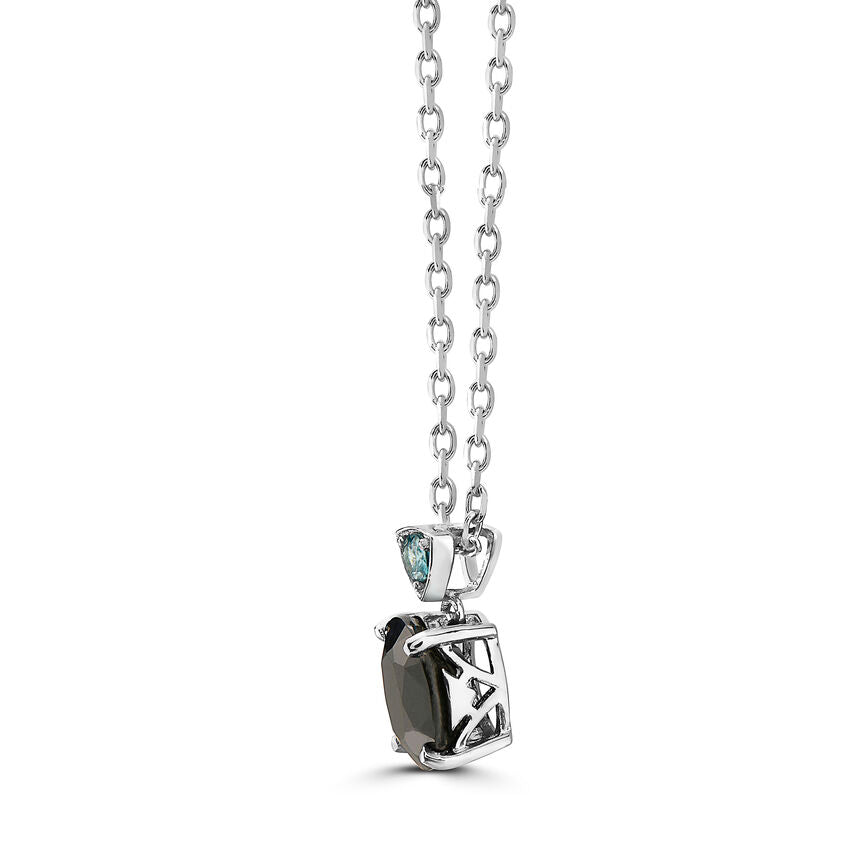 4 cts Black Sapphire and Zircon Necklace in Sterling Silver Plated Sterling Silver by Le Vian - BirthStone.com