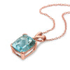SILVER 925 STRAWBERRY GOLD SIGNITY BLUE TOPAZ PEND