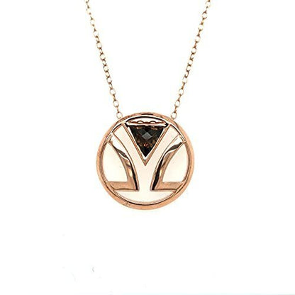 2/3 cts Brown Smoky Quartz Necklace in Sterling Silver Plated Rose Gold by Le Vian - BirthStone.com