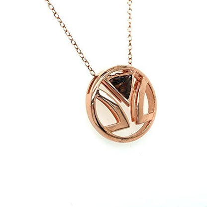 2/3 cts Brown Smoky Quartz Necklace in Sterling Silver Plated Rose Gold by Le Vian - BirthStone.com