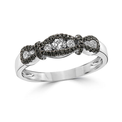 3/8 cts Black Diamond Ring in 14K White Gold by Le Vian - BirthStone.com