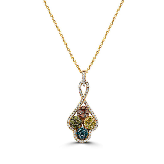 7/8 cts White Diamond Necklace in 14K Yellow Gold by Le Vian - BirthStone.com